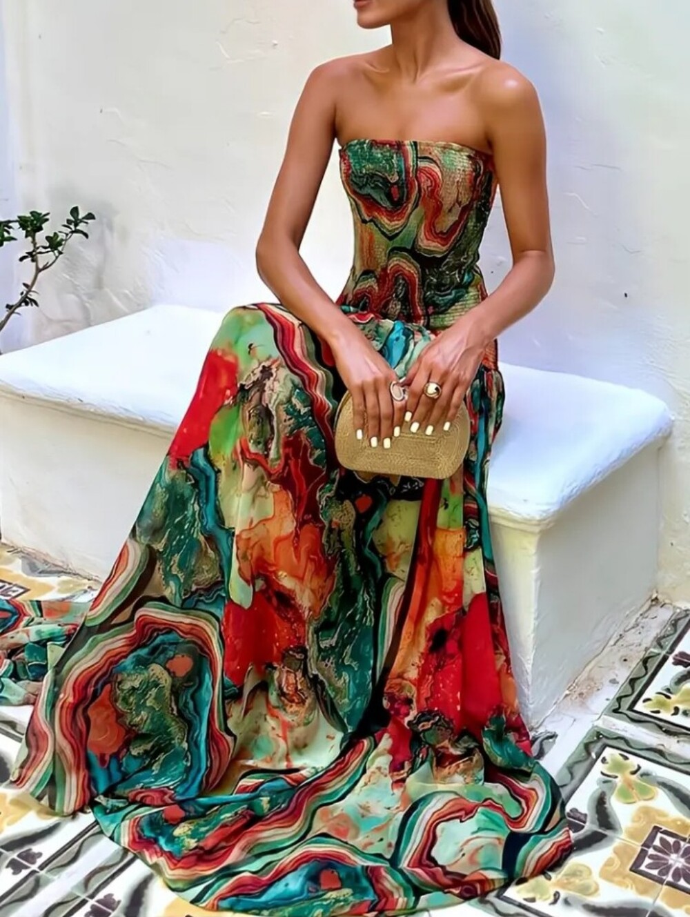 Clothh Spring Dresses | Womens Spring Summer Flared Hem Gown Dress Soft Fabric ...